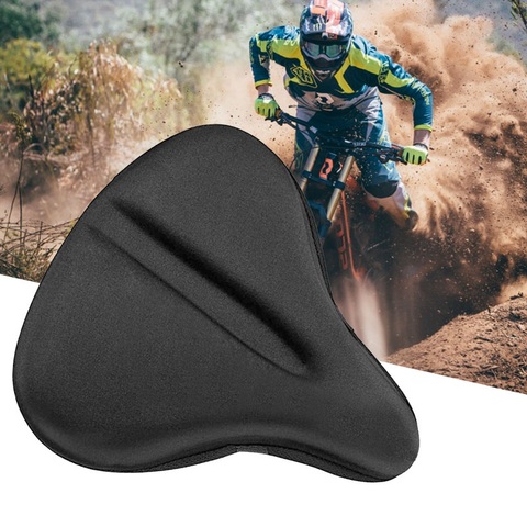 Funda de cojín de Gel para asiento de bicicleta, diseño ergonómico para SILLÍN de bicicleta grande y ancha, accesorios para ciclismo ► Foto 1/6