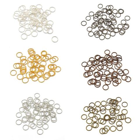 Unids/lote de anillos de Metal con cierre dividido, 3-20mm, colores combinados, conectores de anillos partidos, accesorios para fabricación de joyas, 200 ► Foto 1/6