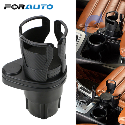 FORAUTO-Soporte de doble taza para coche, soporte ajustable para gafas de sol, organizador de teléfono, soporte para botella de beber, estilismo para coche ► Foto 1/6