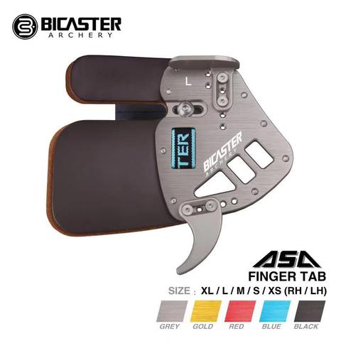 Bicaster-Protector de lengüeta para dedo, tiro con arco, cuero genuino + aluminio S/M/L para Tradition Bow, caza, Flecha de tiro ► Foto 1/6