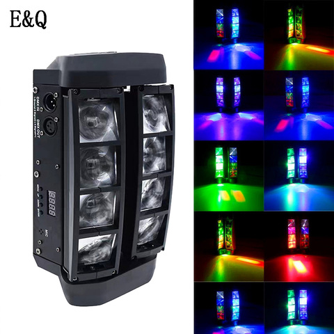 Mini LED 8x10W RGBW luz con cabezal móvil LED araña de haz de iluminación de escenario DMX 512 Luz de araña adecuado para DJ club nocturno ► Foto 1/6