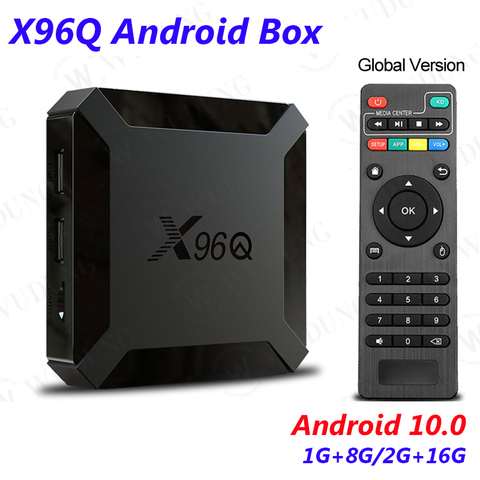 X96Q-decodificador de señal con reproductor multimedia, Original, 10 caja de Smart TV de Android, 4K, Allwinner H313, Quad Core, 2GB, 16GB, 1GB, 8GB, envío rápido, nuevo ► Foto 1/6