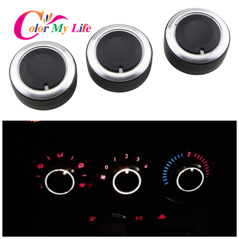 Color My Life 3 uds regulador de aire acondicionado AC mando interruptor de Control de temperatura botón para Mazda 3 BL 2010, 2011, 2012, 2013 accesorios de coche ► Foto 1/6