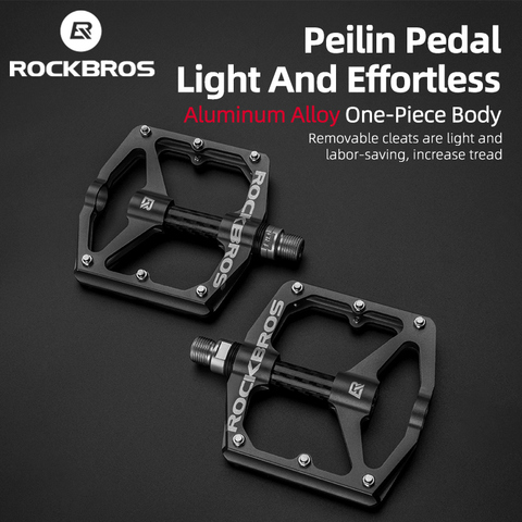 ROCKBROS-pedales para bicicleta de montaña, pedales antideslizantes y de aleación de aluminio para ciclismo de montaña ► Foto 1/6