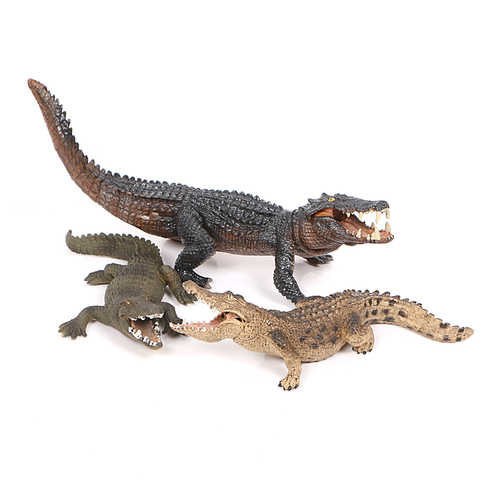 Figuras de acción de Reptiles, figurita de animales salvajes, modelos realistas de cocodrilo, colección de plástico y juguetes educativos ► Foto 1/6