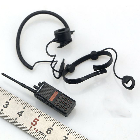 Walkie-talkie a escala 1/6, modelo de auriculares para soldado de 12 pulgadas, figuras de acción, accesorio ► Foto 1/6