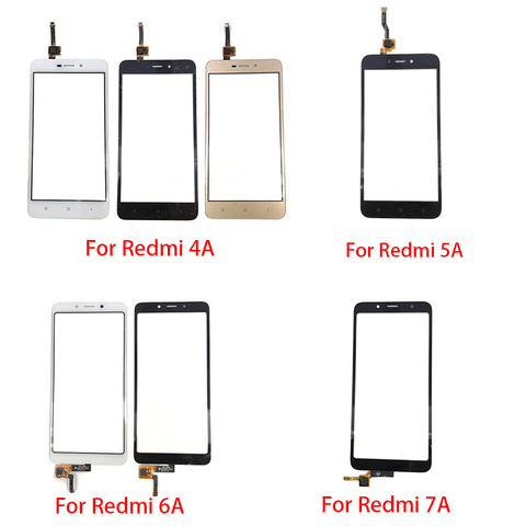 Nuevo para Xiaomi Redmi note 4A 4X 5A 6A 7A pantalla táctil de cristal digitalizador de Panel táctil de vidrio frontal Panel de reparación de piezas de repuesto ► Foto 1/6