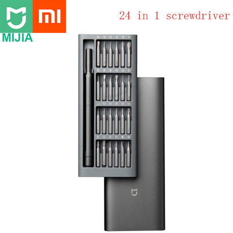 Xiaomi Wiha-Kit de destornilladores de uso diario, 24 brocas magnéticas de precisión, caja de aluminio, bricolaje, juego de destornilladores para casa inteligente ► Foto 1/6