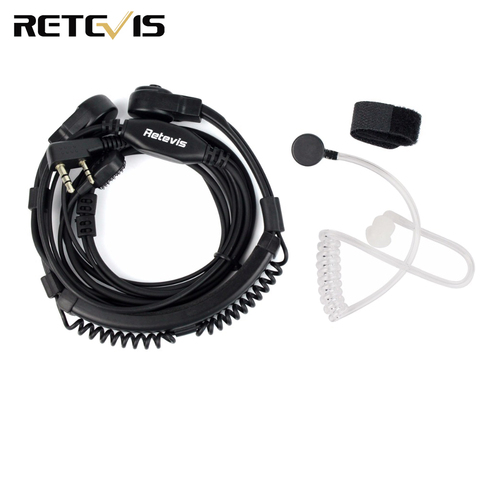 Extensible Retevis PTT Throat Micrófono Auricular Auricular Para Kenwood Para TYT Walkie Talkie De Baofeng UV-5R H777 RT5R RT7 RT22 ► Foto 1/6