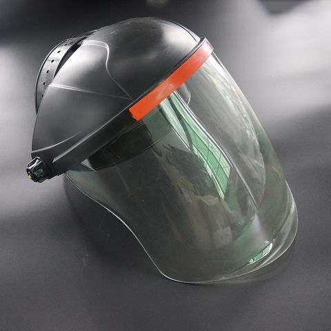 Máscara de protección facial transparente, casco de soldadura de seguridad Anti-UV, antisalpicaduras, antigolpes, Visor, para el trabajo ► Foto 1/6