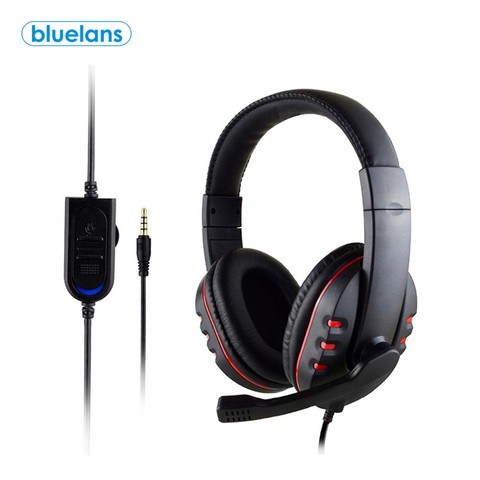 Auriculares estéreo ajustables para juegos por cable, auriculares de graves bajos estéreo HD con micrófono para Xbox ONE y PS4 de 3,5mm ► Foto 1/6