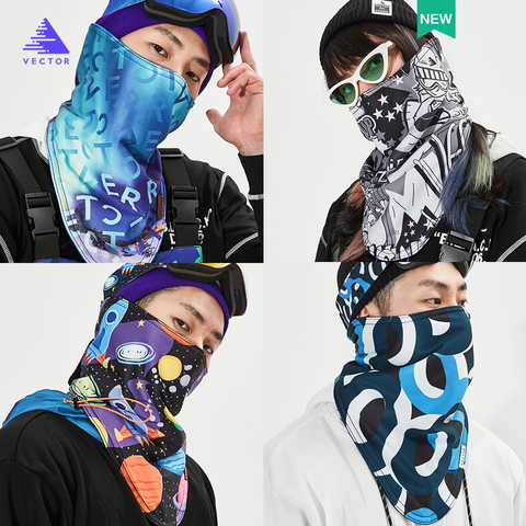 VECTOR-mascarilla de ciclismo para hombre y mujer, bufanda Triangular de dibujos animados para esquí, Snowboard, deportes al aire libre, a prueba de viento, invierno, 2022 ► Foto 1/5