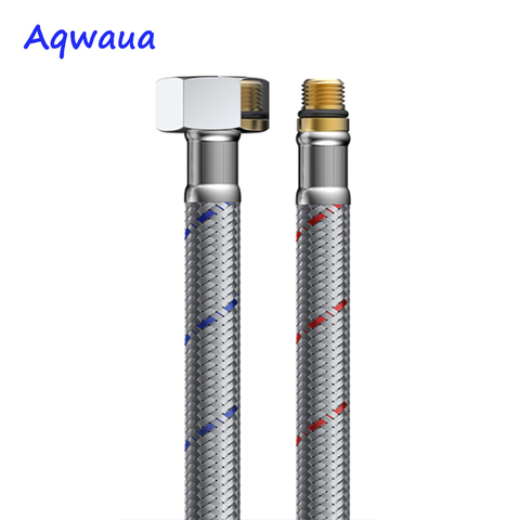 Aqwaua-manguera de grifo, mezclador de agua fría y caliente, suministro de agua Flexible, tubo de grúa, 40/50/60CM, 1 par ► Foto 1/6