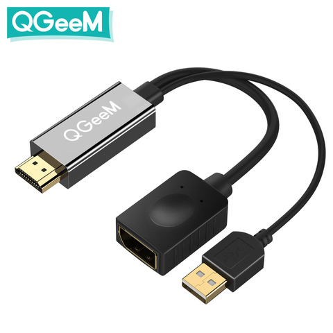 Adaptador HDMI a DisplayPort 4K HDMI a DP Cable HDTV Adaptador convertidor soporte macho a hembra 1080P para pantallas de proyector HDTV ► Foto 1/6