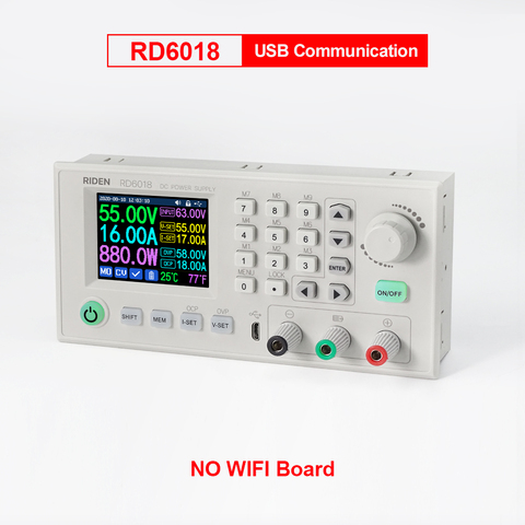 RD RD6018 RD6018W WiFi USB módulo de fuente de alimentación de reducción de voltaje de CC a CC convertidor Buck voltímetro multímetro 60V 18A ► Foto 1/6