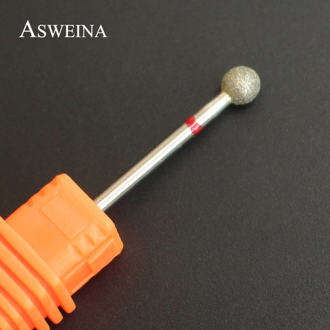 ASWEINA 5,0mm bola del diamante del taladro del clavo Bits Rotary Burr cutícula limpiar Bits para manicura eléctrica taladro accesorio uñas belleza herramientas ► Foto 1/6