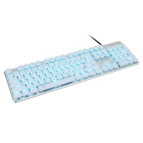 Teclado mecánico de perfil bajo con cable, Teclado mecánico de cristal, tamaño completo, 104 teclas, e-element OA, retroiluminado con Led azul ► Foto 1/6