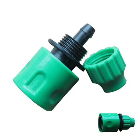 1 pc rápido adaptador de acoplamiento cinta de goteo para conector para manguera de riego con 1/4 