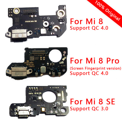 Puerto de carga Original para Xiaomi Mi 8 Pro, placa de carga USB para Mi8 SE, conector PCB, Cable flexible, piezas de repuesto ► Foto 1/6