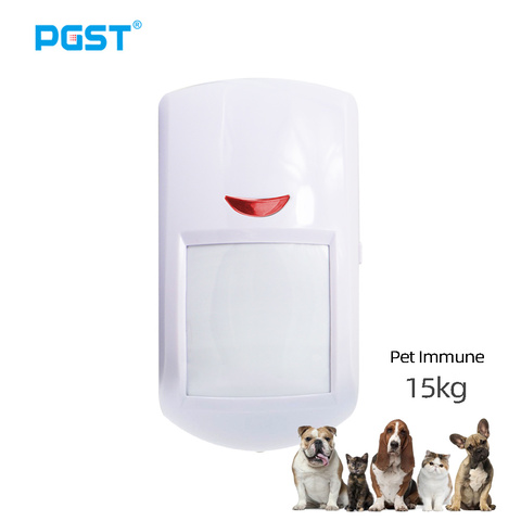 Detector de movimiento PGST PA96R para mascotas, Sensor infrarrojo inalámbrico con infrarrojos, Compatible con sistema de alarma de seguridad RF 433MHz ► Foto 1/6