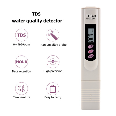 Medidor Digital portátil de alta calidad, medidor de medición de agua, TDS, probador de pureza de agua para bebidas, tipo de rotulador ► Foto 1/6