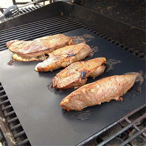 Alfombrilla antiadherente para parrilla de barbacoa, herramienta de cocina para pícnic al aire libre, antiadherente, reutilizable ► Foto 1/6