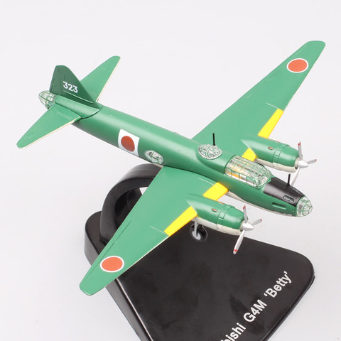 Avión militar japonés ATLAS Mitsubishi G4M betty escala 1:144, avión de la Marina, Avión de metal, fighter, juguetes en miniatura moldeados a presión ► Foto 1/6