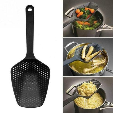 Cuchara de colador grande, accesorios de cocina, utensilios de drenaje, colador de verduras ecológico, 1 unidad ► Foto 1/6