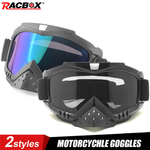 Equipos de protección para motocicleta Flexible cruz cara de casco máscara Motocross a prueba de viento gafas ATV gafas de sol con protección UV gafas de sol ► Foto 1/6