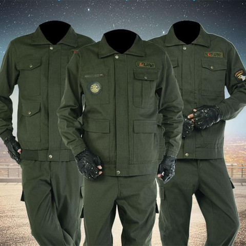 Traje de ropa de trabajo para hombre, resistente al desgaste, antiincrustante, soldador grueso, para construcción, reparación de automóviles, monos Verdes del Ejército ► Foto 1/1