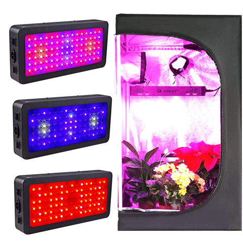 Growin-juego completo de tienda de cultivo con interruptor doble, luz LED para planta, para interior, flor hidropónica, invernadero, plántulas, lámpara Phyto ► Foto 1/6