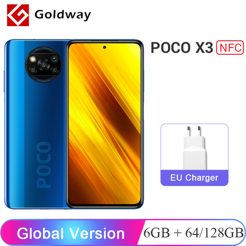 Versión Global Xiaomi POCO X3 NFC 6GB RAM 64GB / 128GB ROM Teléfono móvil Snapdragon 732G 64MP Quad cámara 6,67