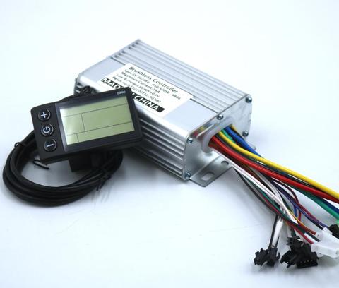 GREENTIME-Controlador de velocidad para motos eléctricas, dispositivo de control de 1 a 5 velocidades sin escobillas y con pantalla LCD S866, con voltaje de 36V/48V, potencia de 500W, corriente de 25A, con protección contra sobrecorriente ► Foto 1/4