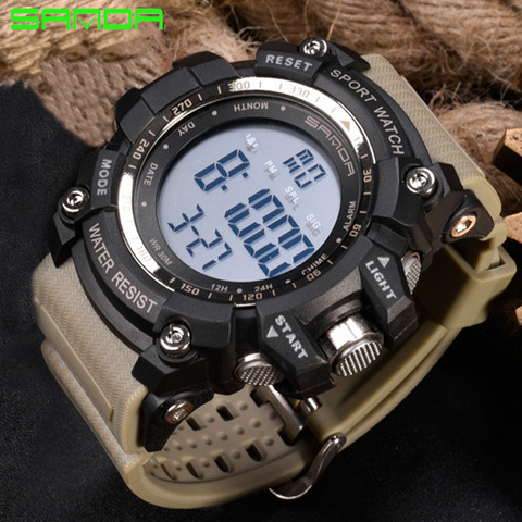 SANDA estilo G Digital Reloj hombres reloj militar de marca de lujo de los hombres de la moda deporte reloj de alarma, cronómetro reloj hombre reloj Masculino ► Foto 1/6