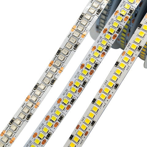 Tira de luces Led Flexible, 240 Leds/m, SMD 2835, 24V, 12V, 5M, 240 leds/m, 1200 Leds, cinta de alto brillo ► Foto 1/5