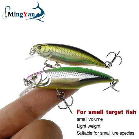 1 Uds pequeño señuelos para Minnow Señuelos de Pesca estilo japonés cebo 4,5g 52mm de lento hundimiento Minnow Mini cebo duro para Perch de la trucha ► Foto 1/1