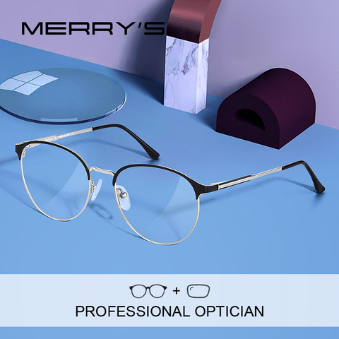 MERRYS-gafas graduadas para mujer, monturas de gafas de miopía Retro, monturas de gafas ópticas S2123PG ► Foto 1/6
