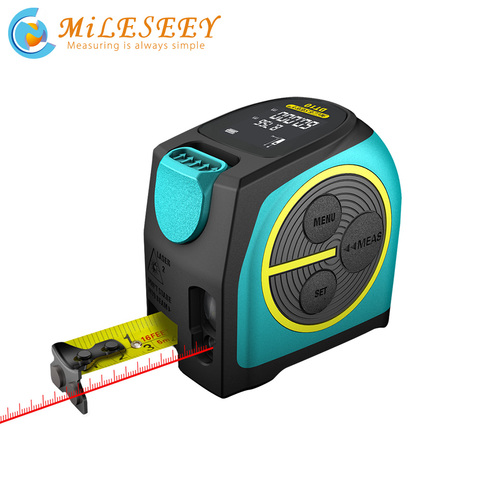 Mileseey DT10 cinta métrica láser 2-en-1 láser Digital medida telémetro láser con pantalla Digital LCD, gancho magnético ► Foto 1/6