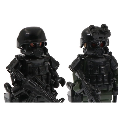 Minijuguetes de bloques de construcción para niños, figuras de soldados de las fuerzas especiales militares, policía, MOC, SWAT, ciudad, juguetes militares, 10 Uds. ► Foto 1/1