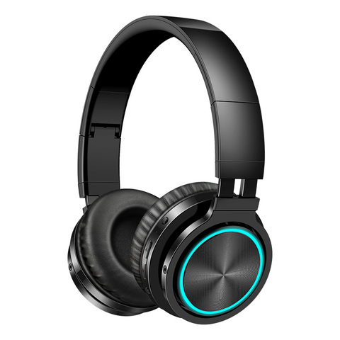 Picun B12-auriculares, inalámbricos por Bluetooth 5,0, auriculares con luz Led de 7 colores, duración de reproducción de 36H, tarjeta TF, para teléfono y Pc ► Foto 1/6