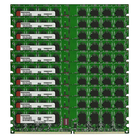 Lote de 10 Uds. De memoria RAM DDR2 para ordenador de escritorio, 2GB, 800Mhz, PC2-6400 DIMM, 240 pines, 1,8 V, no ECC, 2gb de ram ► Foto 1/3