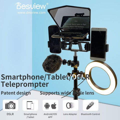 Bestview-Teleprompter T2 de 8 pulgadas para teléfono inteligente iPad, cámara de vídeo para entrevista, Canon, Nikon, Sony, estudio fotográfico DSLR ► Foto 1/6