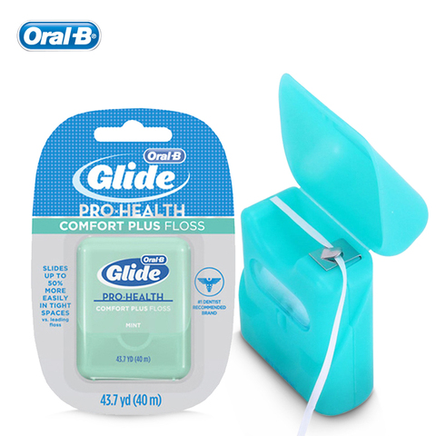 Oral B-hilo Dental portátil para adultos, cepillo Interdental de cera, palillos de dientes, hilo Dental de Limpieza Profunda, Oralb eléctrico, 40M ► Foto 1/6