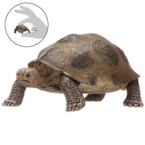 Tortuga gigante de 3,4 pulgadas, modelo Nimal de Galápagos, modelo de tortuga, figura de Animal de juguete, Colección educativa para niños, regalo de Navidad ► Foto 1/6