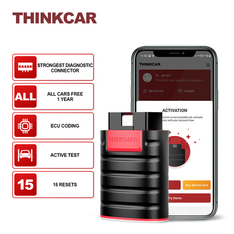 THINKCAR-herramienta de diagnóstico de coche ThinkDiag, escáner completo OBD2, todos los sistemas, lector de código, 15 servicios de reinicio, probador de actualización, codificación ECU ► Foto 1/6