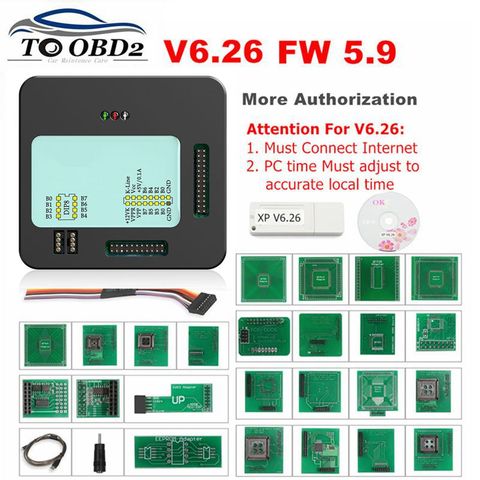 XPROG-M V6.26 caja de Metal XPROG V5.55 V5.86 Xprog V6.12 V6.17 Auto ECU rogrammer herramienta X Prog caja de 5,55, 5,86, 6,12, 6,26 adaptadores completos ► Foto 1/6