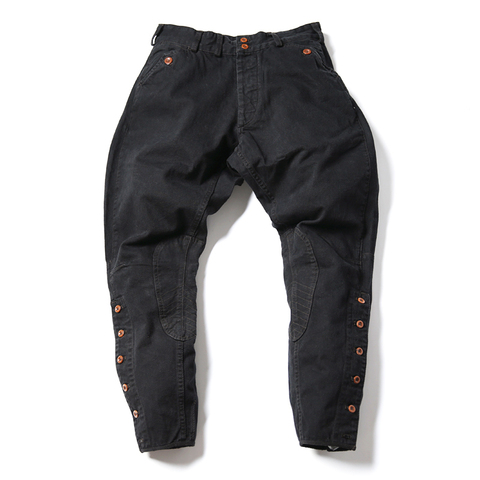 Pantalones de motorista Vintage para hombre, pantalones de montar de tiro medio, color negro, no disponible ► Foto 1/6
