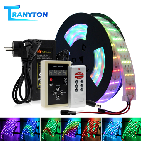 RGB Dream Color cambiable tira LED 5050 Luz de agua que fluye 5M con 133 programa controlador RF luces de hadas de decoración de vacaciones. ► Foto 1/6