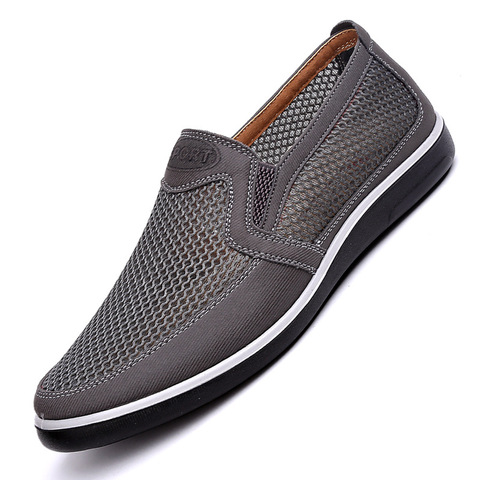 Zapatos informales para hombre 2022, zapatos planos de malla de estilo veraniego para hombre, zapatos casuales de gama alta, zapatos de gran tamaño cómodo: 38-44 ► Foto 1/6