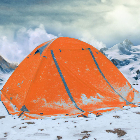 Flytop-Barra de aluminio de doble capa para 2 personas, carpa para acampar al aire libre, con falda de nieve, buena calidad, 4 estaciones ► Foto 1/4